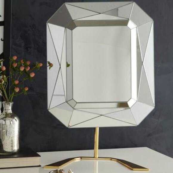 Eduardo Garza x West ELM Gem Shape Vanity Mirror - One of a Kind - Picture 2 of 8